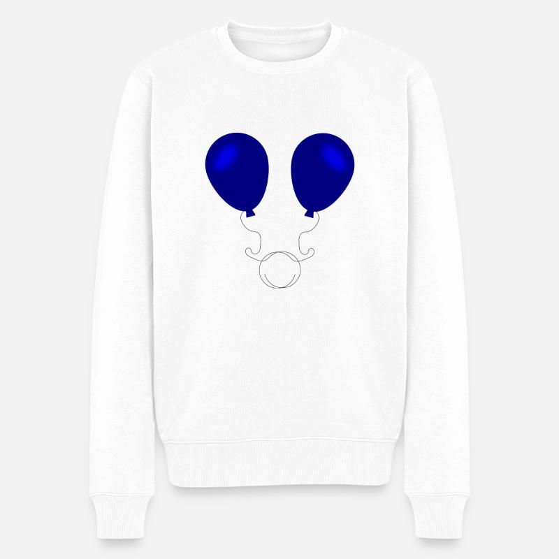Lufballons Hoffnung - Männer Premium Bio Pullover - Weiß