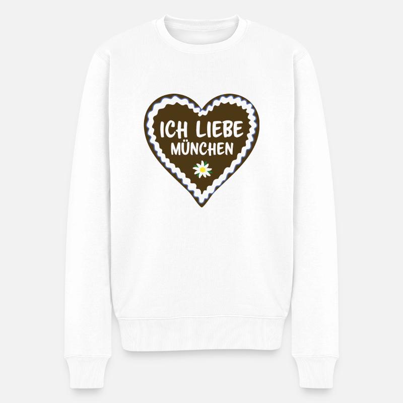 J’adore Munich - Pull Premium bio Homme - blanc