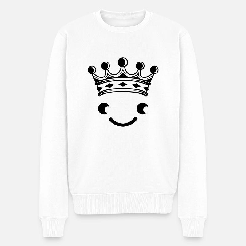 Visage de roi - Pull Premium bio Homme - blanc