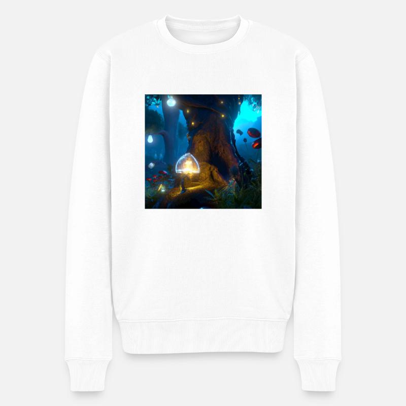 Forêt magique - Pull Premium bio Homme - blanc