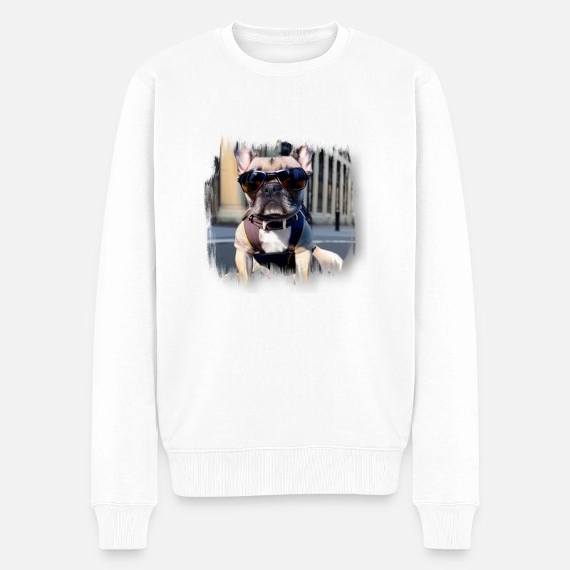 Cool - Männer Premium Bio Pullover - Weiß