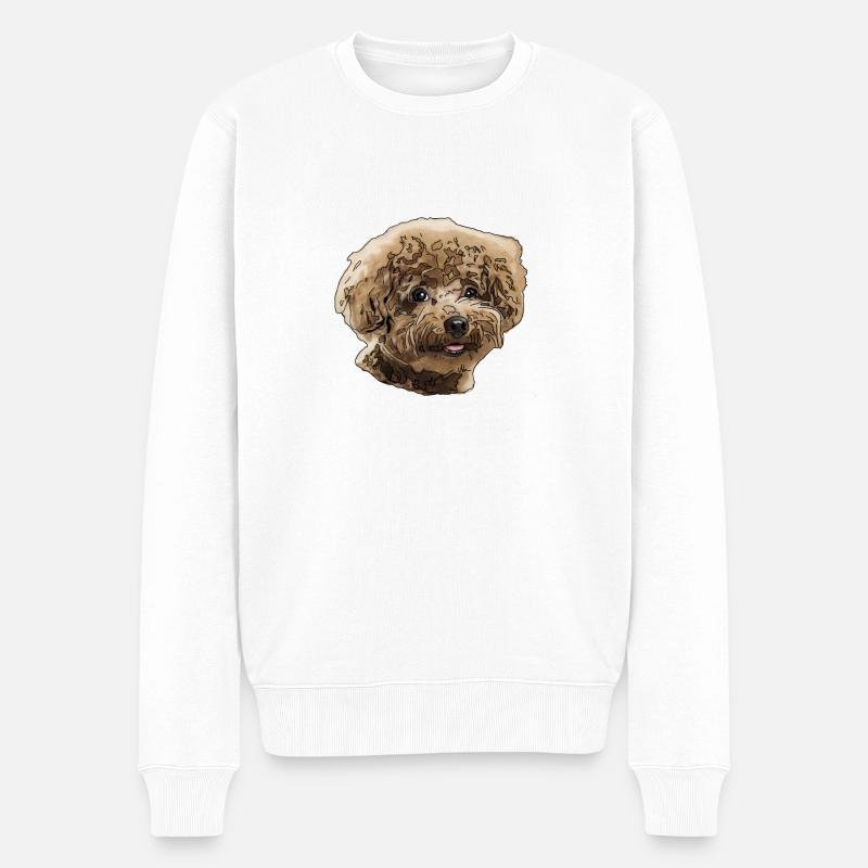 Caniche - Pull Premium bio Homme - blanc