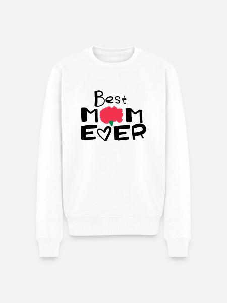 Happy Mothers Day lettering 2 - Men's Premium Organic Jumper - white