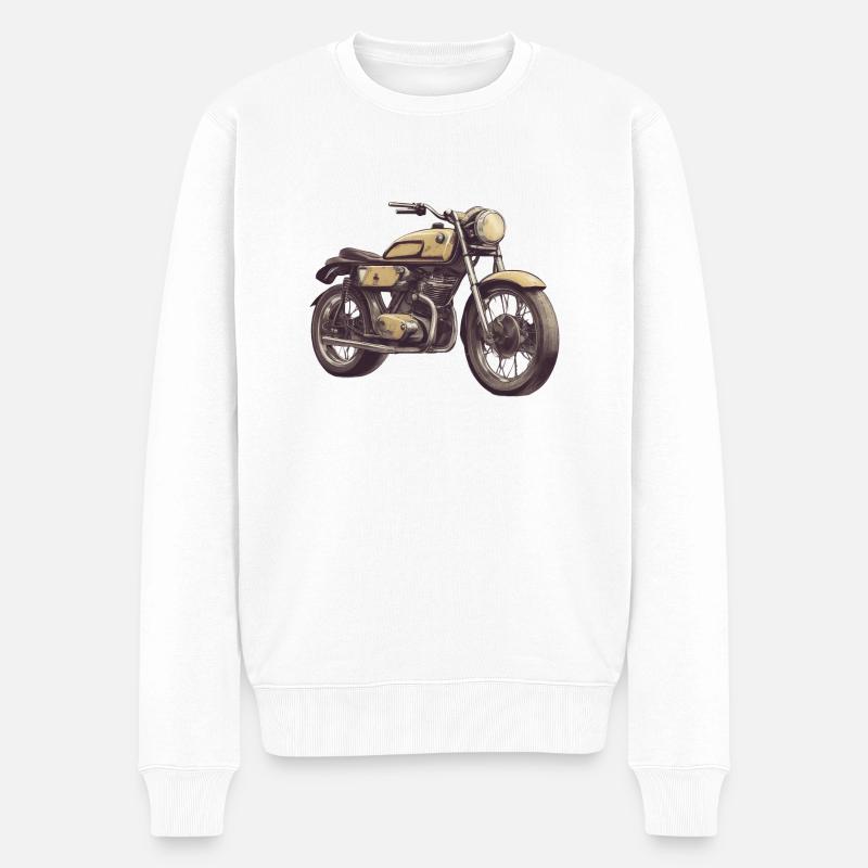 a cool bike from the 90s - Männer Premium Bio Pullover - Weiß