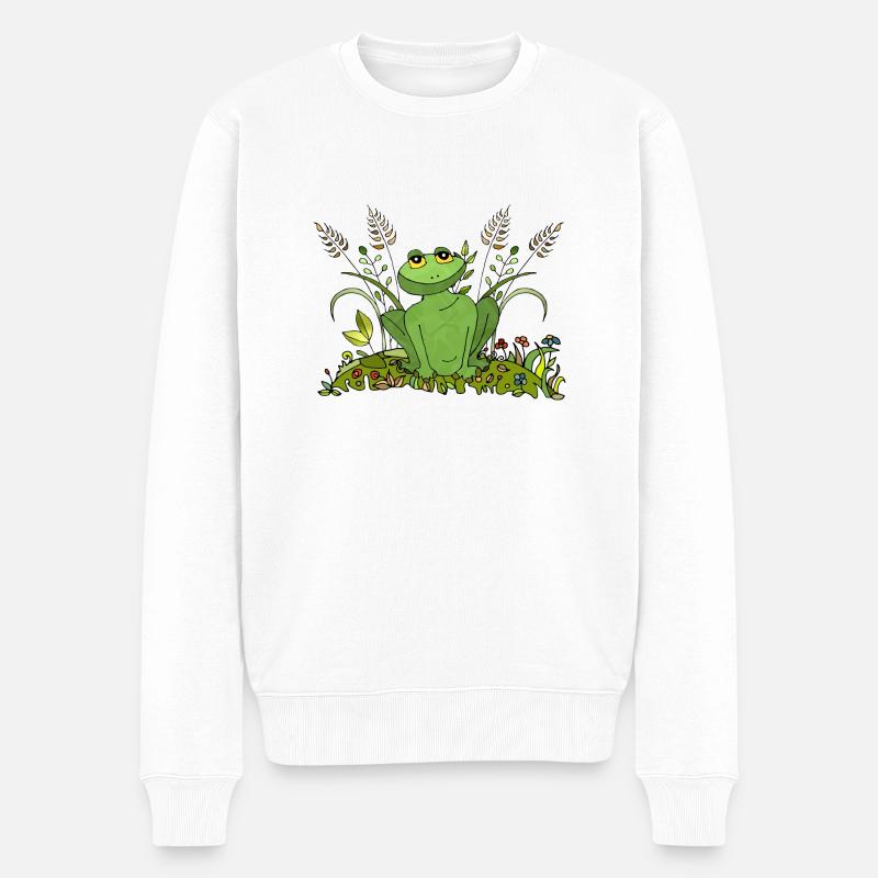 Grenouille - Pull Premium bio Homme - blanc