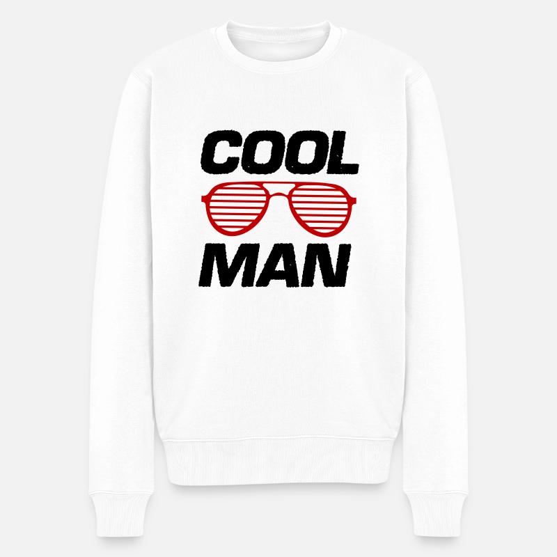 homme cool - Pull Premium bio Homme - blanc