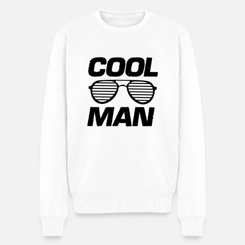 homme cool - Pull Premium bio Homme - blanc