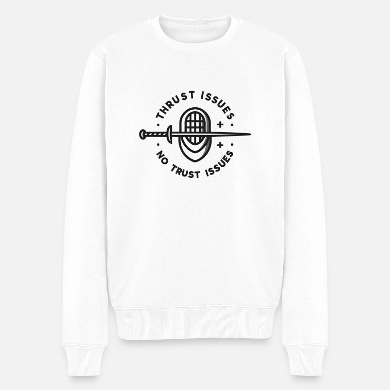 Problèmes d'attaque, pas de problèmes de confiance - Pull Premium bio Homme - blanc