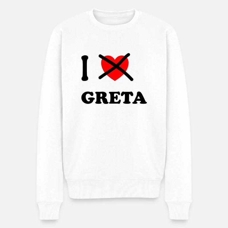 Je n’aime plus Greta - Pull Premium bio Homme - blanc