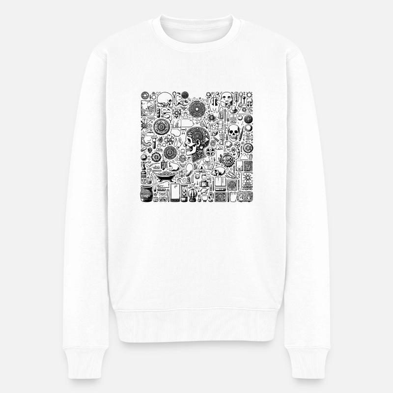 Anthropologie - Männer Premium Bio Pullover - Weiß