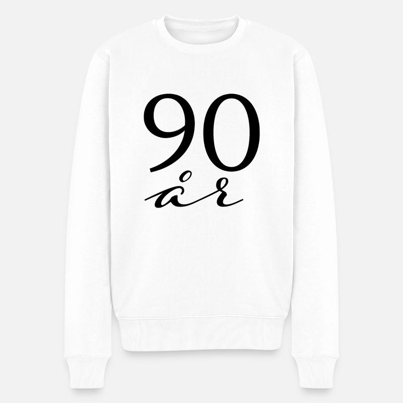 90 ans - Pull Premium bio Homme - blanc