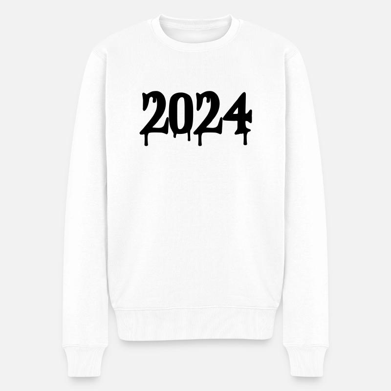 2024 - Männer Premium Bio Pullover - Weiß