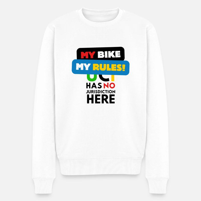 Mon vélo, mes règles - Pull Premium bio Homme - blanc