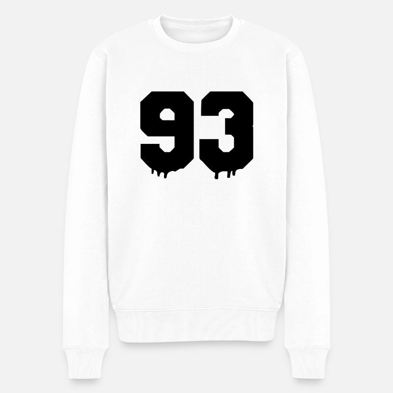 93 - Männer Premium Bio Pullover - Weiß