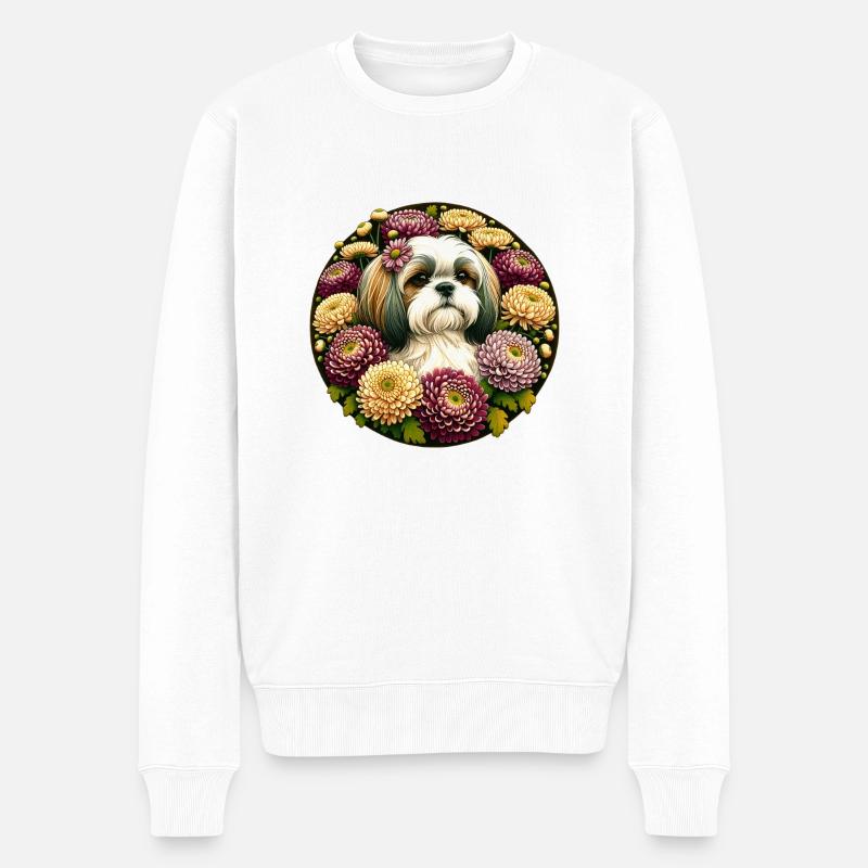 Shih Tzu - Pull Premium bio Homme - blanc