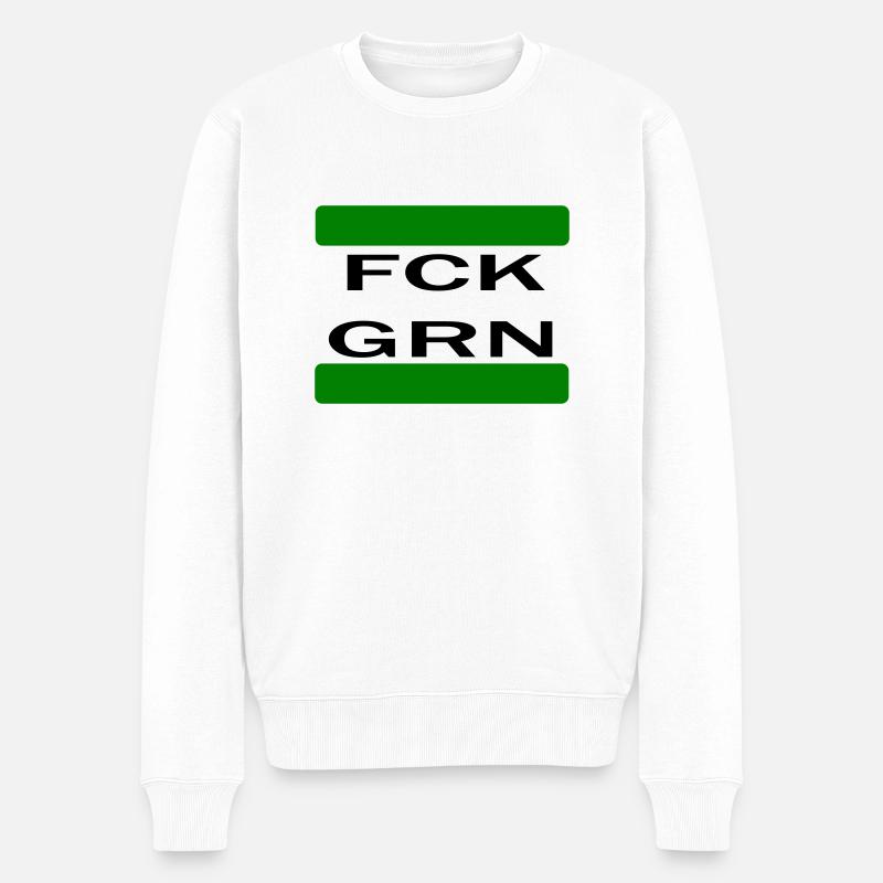 GRN - Männer Premium Bio Pullover - Weiß