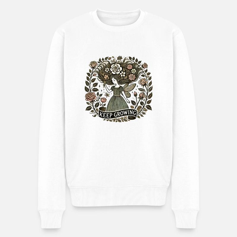 Weiter wachsen - Männer Premium Bio Pullover - Weiß