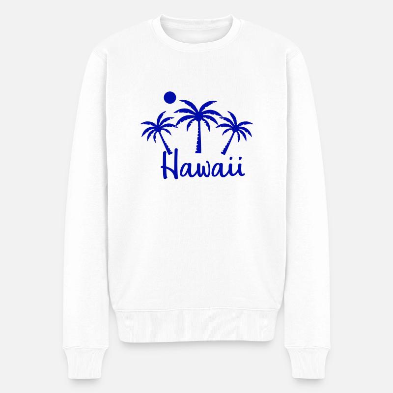 Hawaï - Pull Premium bio Homme - blanc