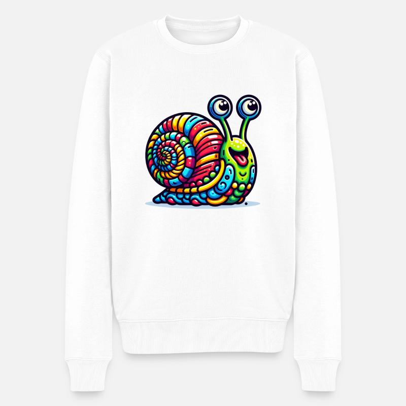 Escargot mignon enfants - Pull Premium bio Homme - blanc
