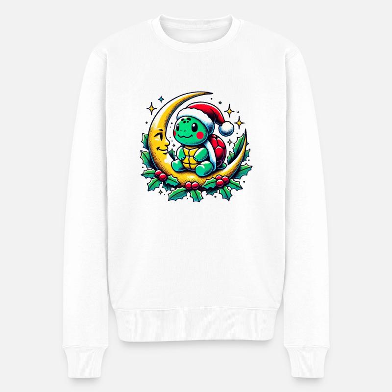 Tortue de Noël - Pull Premium bio Homme - blanc