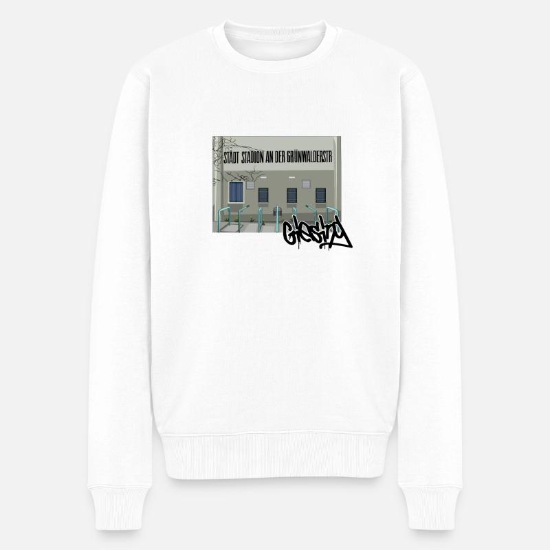 Giesing // Illustration - Männer Premium Bio Pullover - Weiß