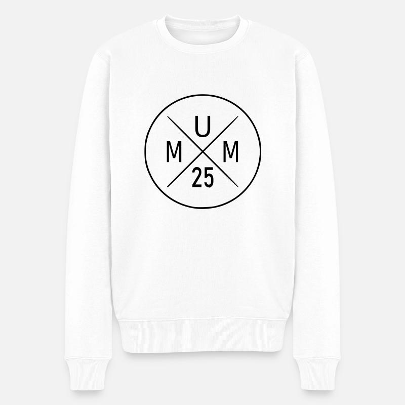 Mum 25 - Männer Premium Bio Pullover - Weiß