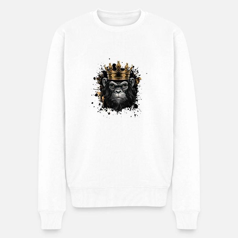 Roi des singes - Pull Premium bio Homme - blanc