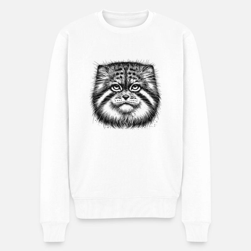 Manul - Männer Premium Bio Pullover - Weiß