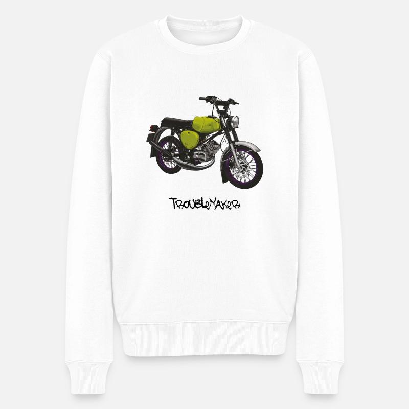 S51 (vert clair) // Illustration - Pull Premium bio Homme - blanc