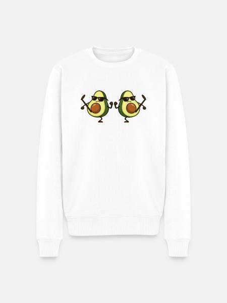 avocado karate 2 - Männer Premium Bio Pullover - Weiß