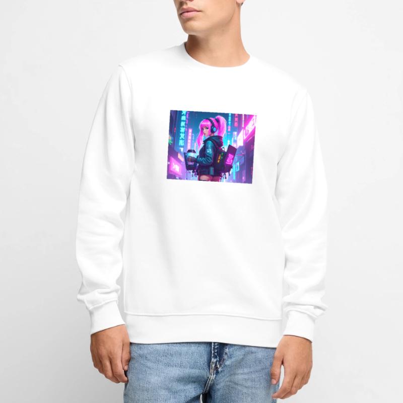 Cyber DJ Coder – Beats, Bytes & Blinks Männer Premium Bio Pullover