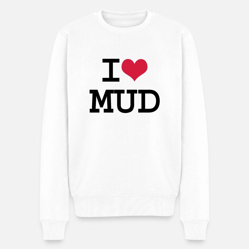 I boue de coeur - Pull Premium bio Homme - blanc