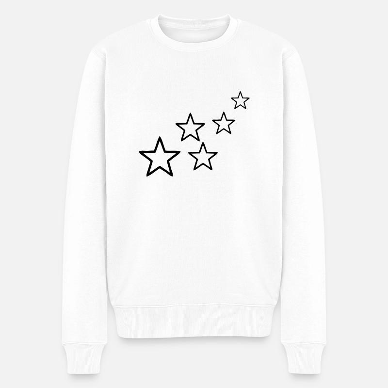 stars - Männer Premium Bio Pullover - Weiß