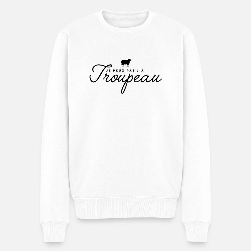 Troupeau - Pull Premium bio Homme - blanc