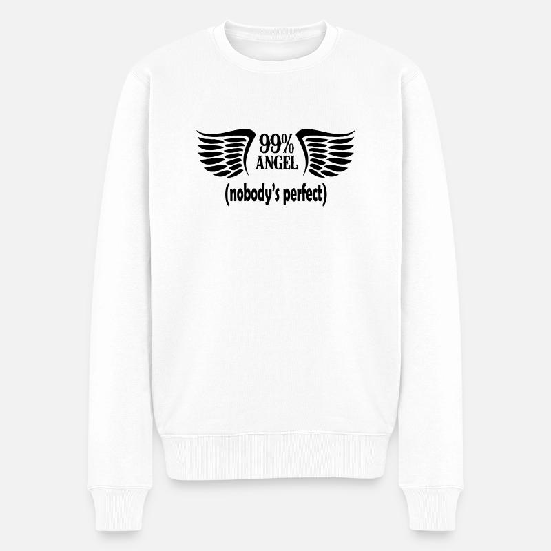 99% angel - Pull Premium bio Homme - blanc