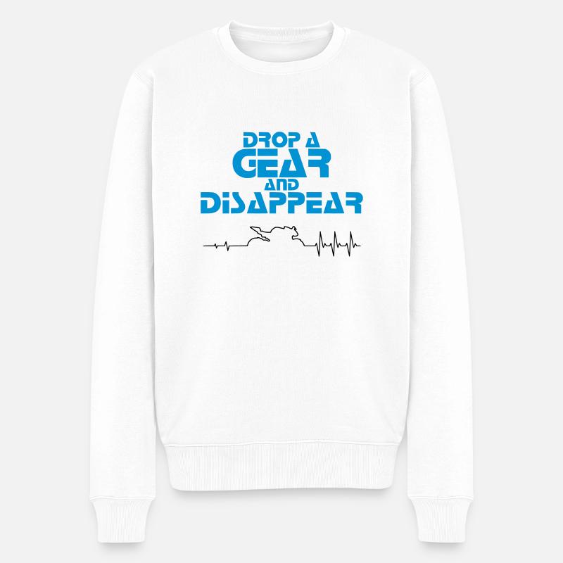 drop a gear Streetfighter - Männer Premium Bio Pullover - Weiß