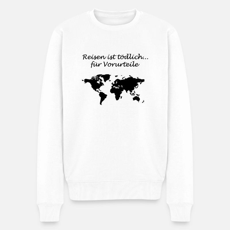 Reisen ist tödlich - Männer Premium Bio Pullover - Weiß