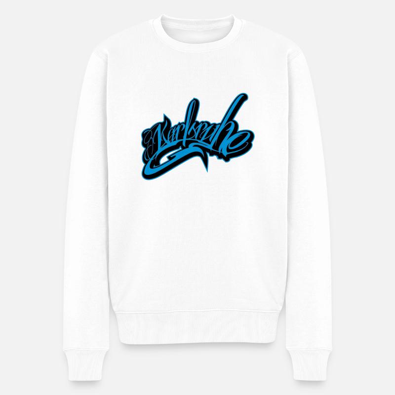 Karlsruhe - Männer Premium Bio Pullover - Weiß
