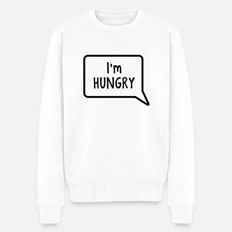 J'ai faim conception bulle ventre - Pull Premium bio Homme - blanc