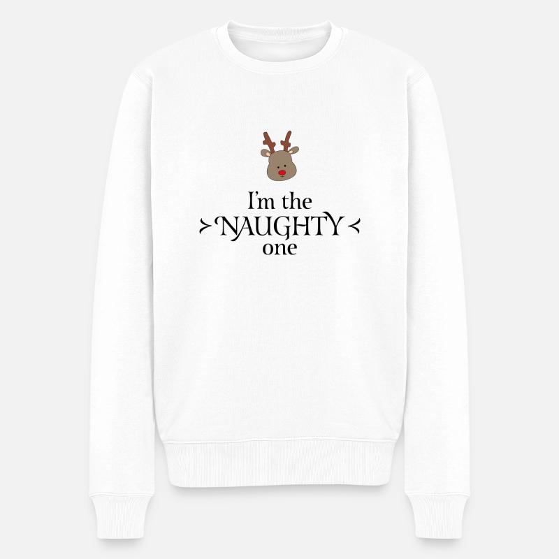 weihnachten - Männer Premium Bio Pullover - Weiß