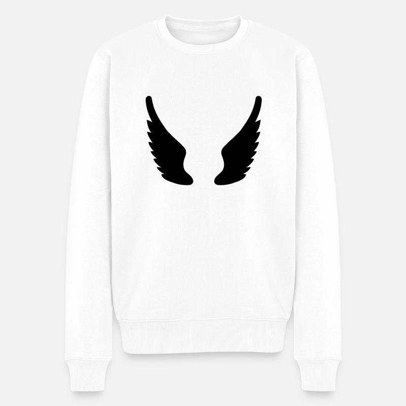 wings___f1 - Männer Premium Bio Pullover - Weiß