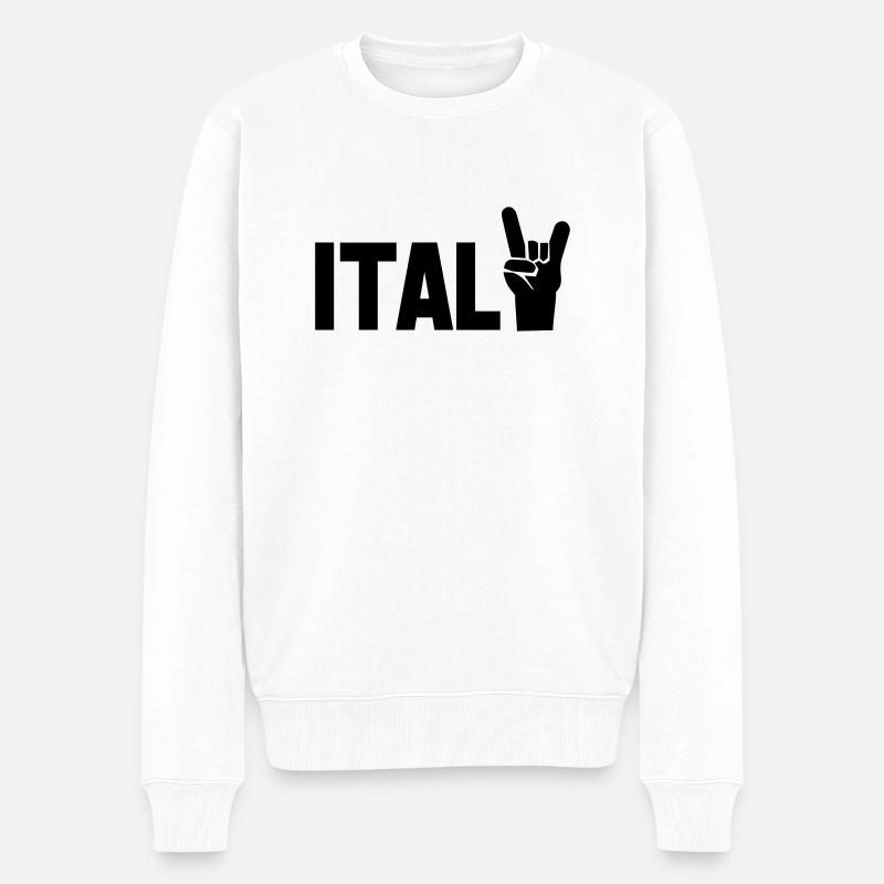 italy - Pull Premium bio Homme - blanc