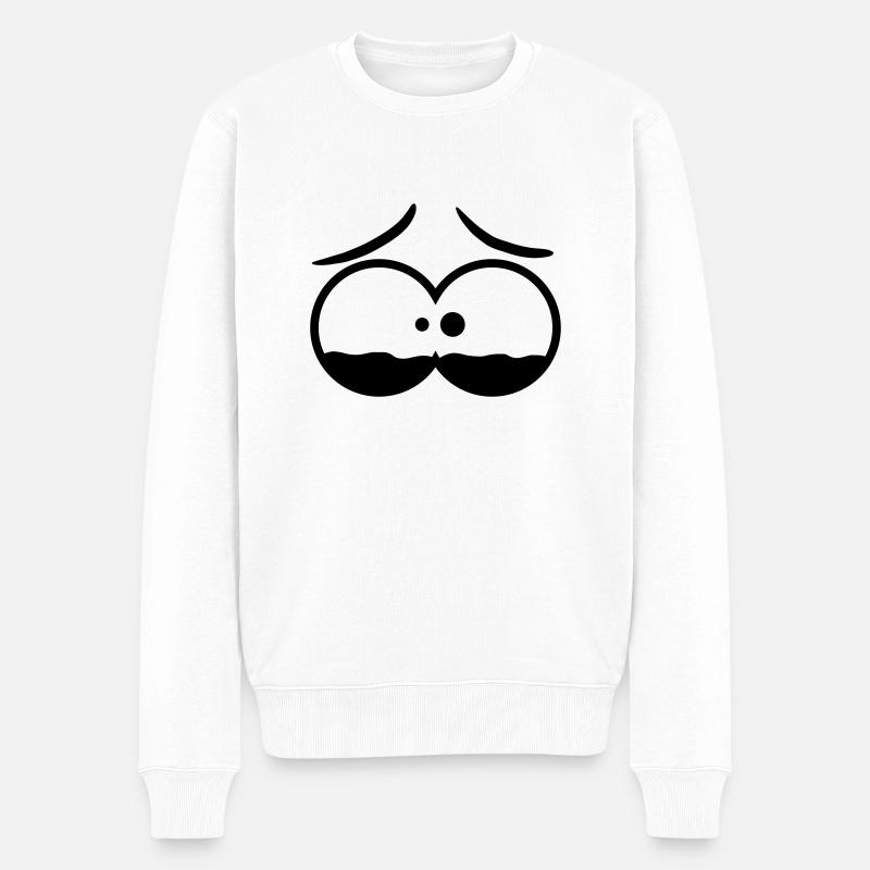 Sad Comic Face - Pull Premium bio Homme - blanc