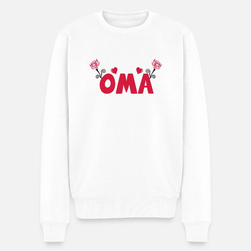 oma - Männer Premium Bio Pullover - Weiß