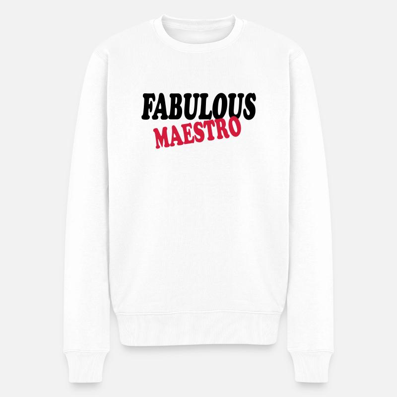 Fabulous maestro 111 - Pull Premium bio Homme - blanc