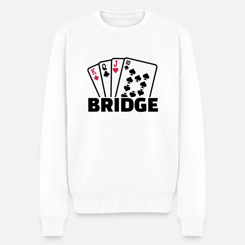 Bridge - Männer Premium Bio Pullover - Weiß