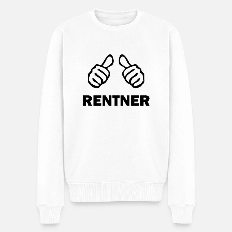 rentner - Männer Premium Bio Pullover - Weiß