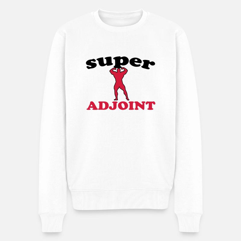 Super adjoint - Pull Premium bio Homme - blanc