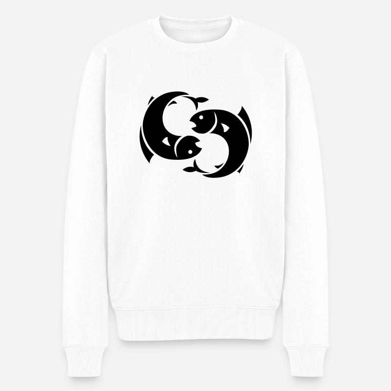 poisson - Pull Premium bio Homme - blanc