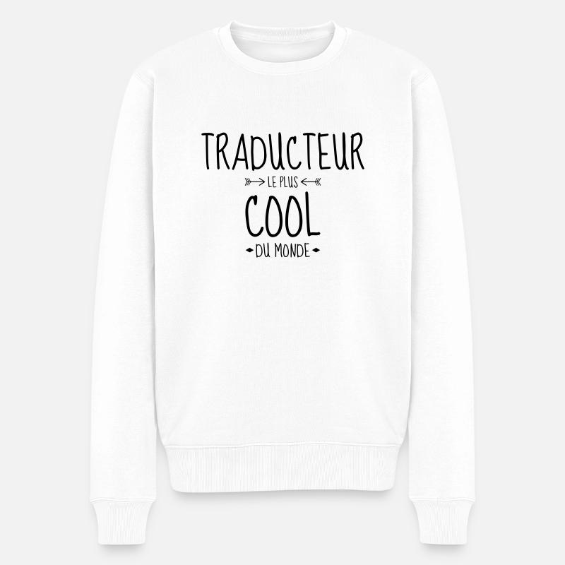 Übersetzer / Übersetzerin / Übersetzung / - Männer Premium Bio Pullover - Weiß